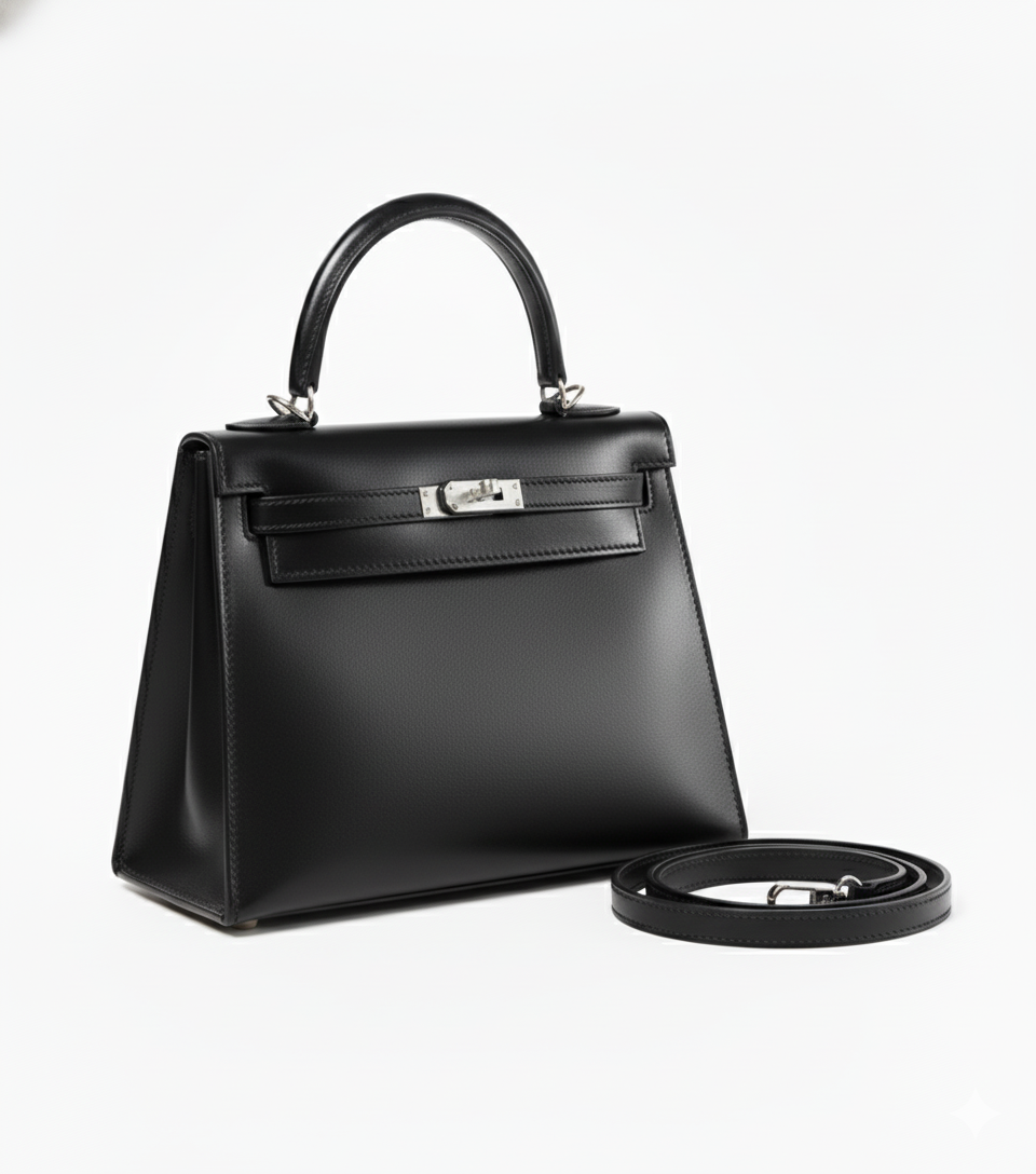 Sac Noir en Cuir Véritable – Élégance et Pouvoir